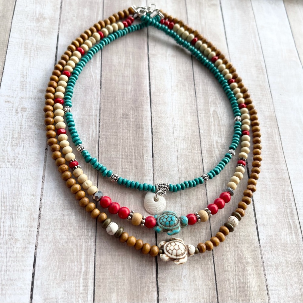 Boho Choker Necklace Layered Necklace Boho Beach